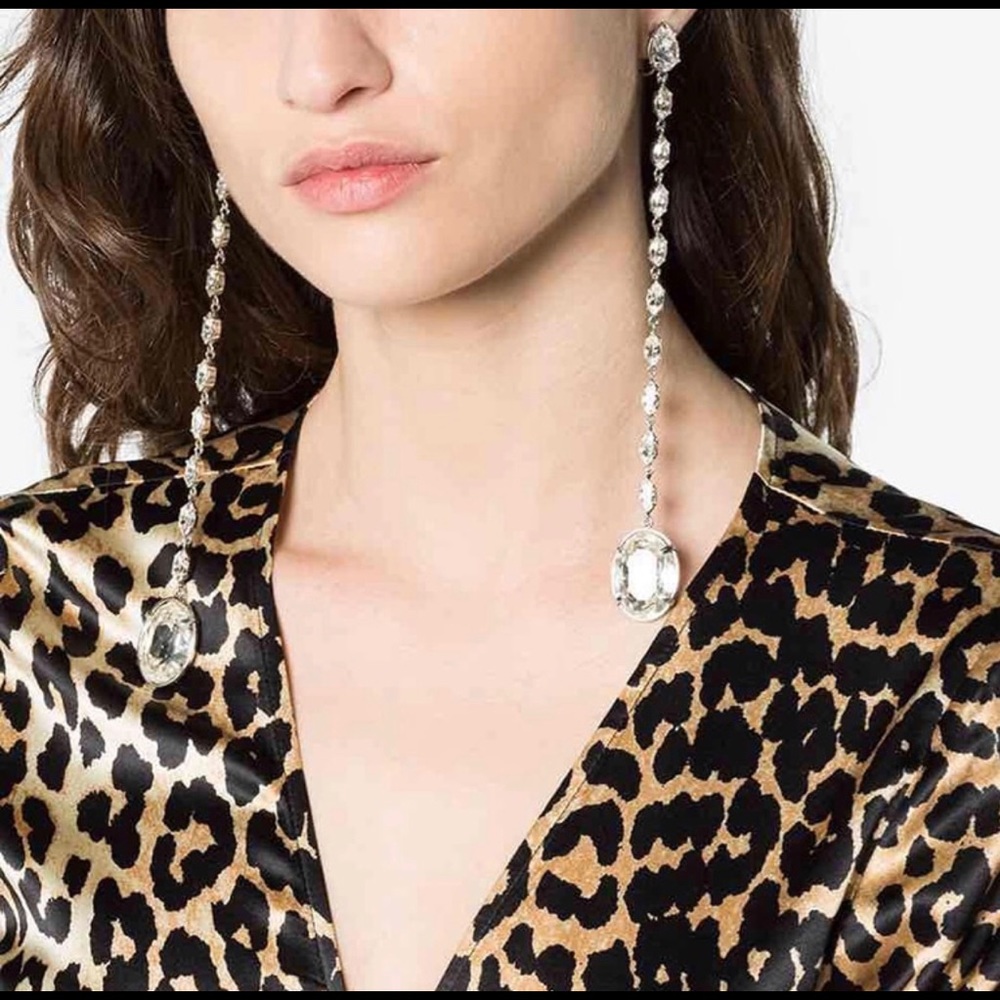 YSL Gorgeous crystals layered earrings